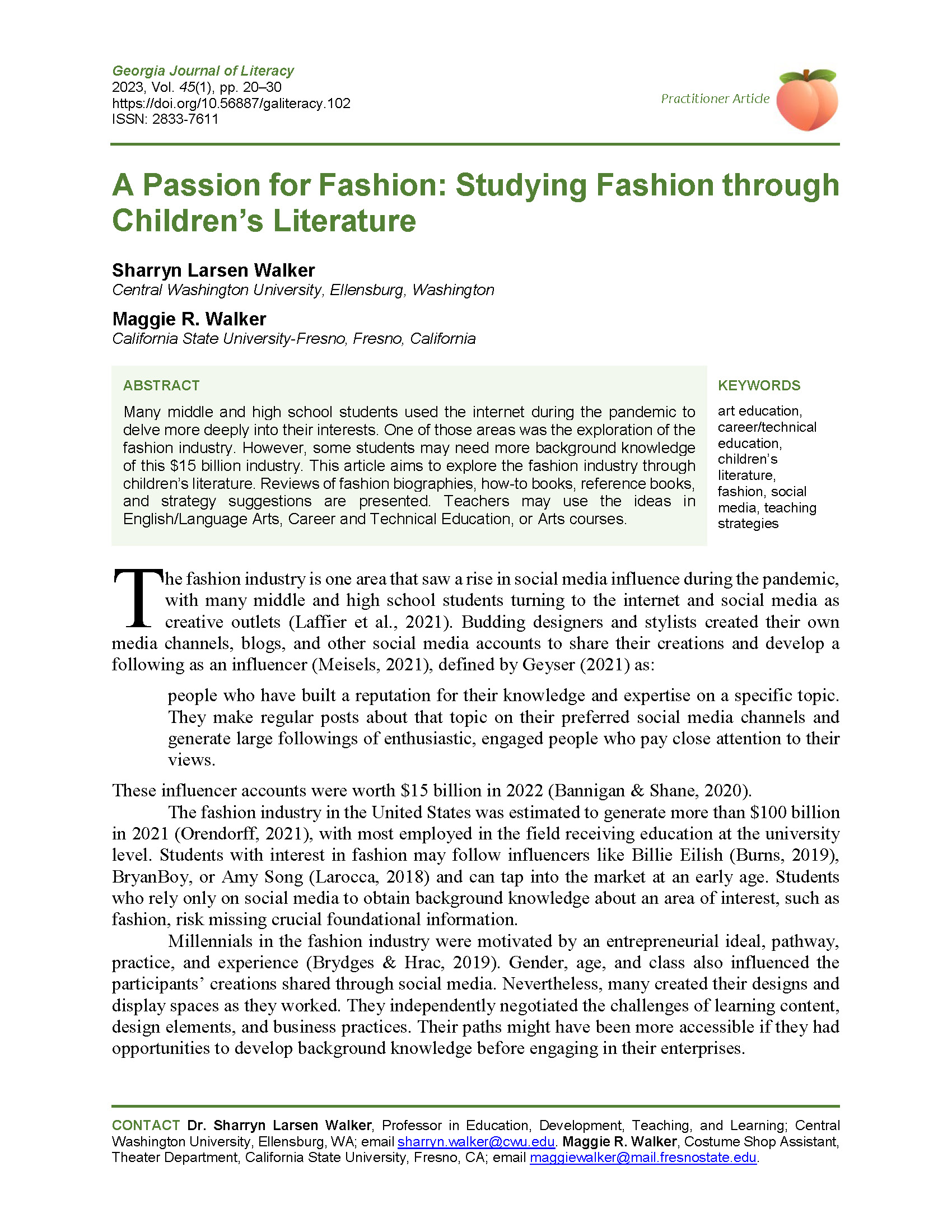 Passion for Fashion (Walker & Walker, 2023)