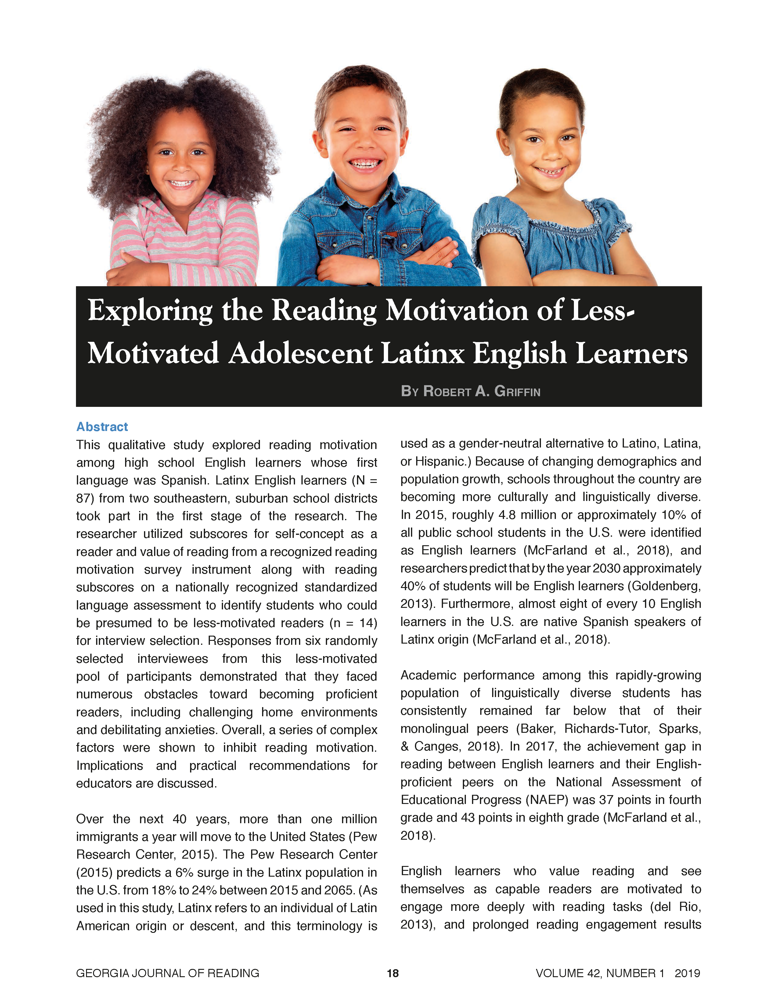 Reading Motivation of  Adolescent Latinx ELs (Griffin, 2019)