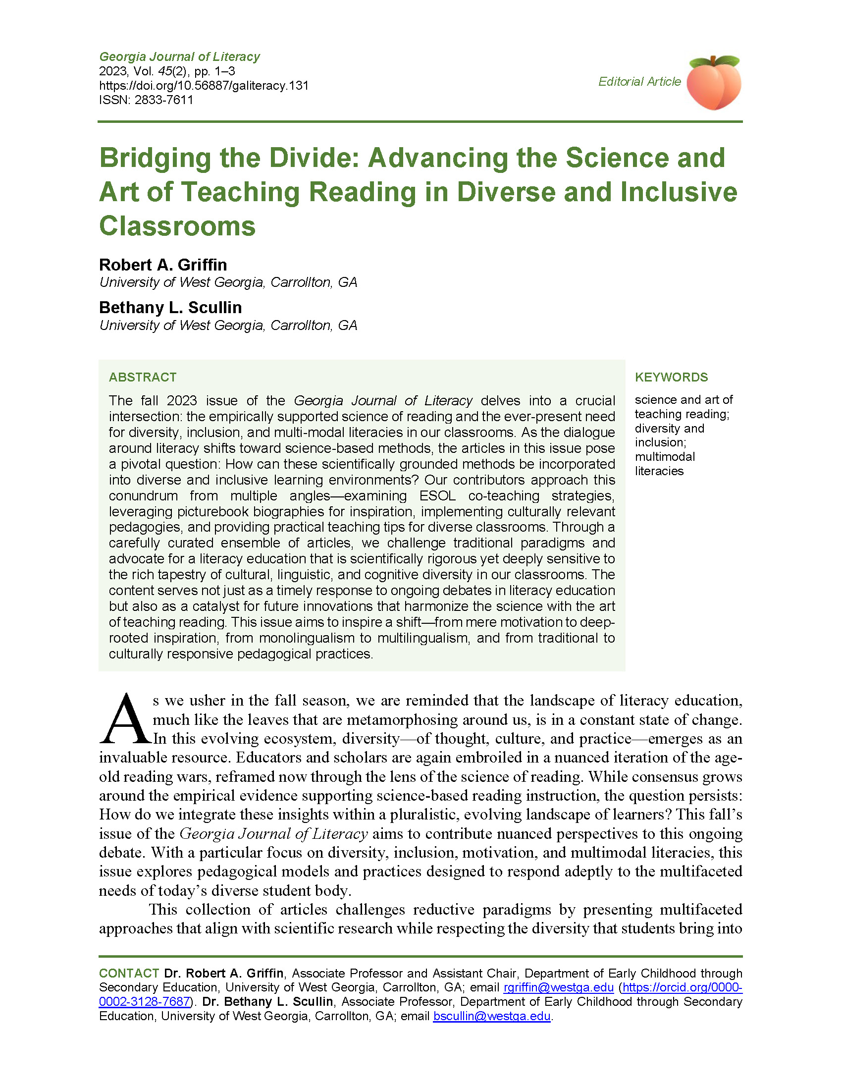 Bridging the Divide (Griffin & Scullin, 2023)