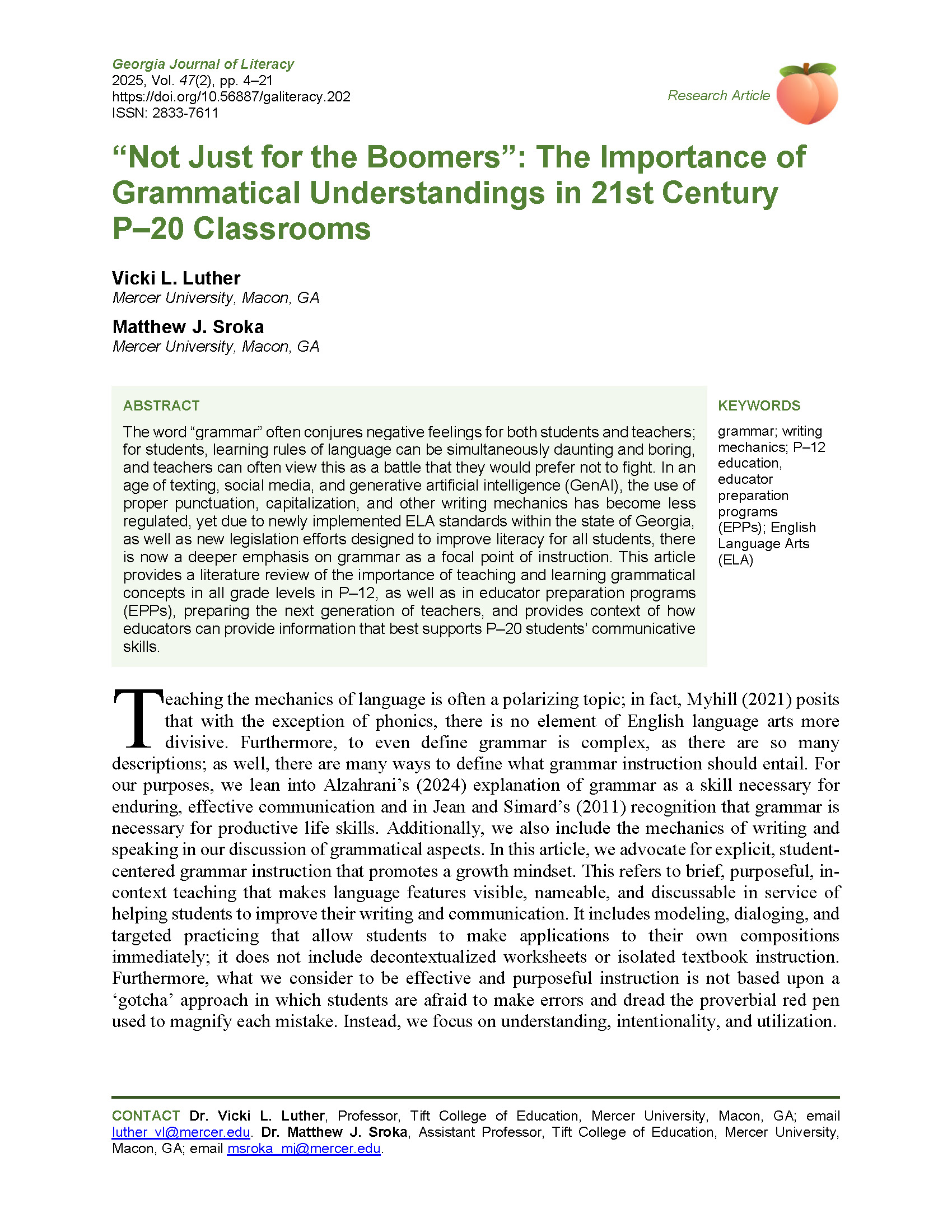 Not Just for the Boomers (Luther & Sroka, 2025)