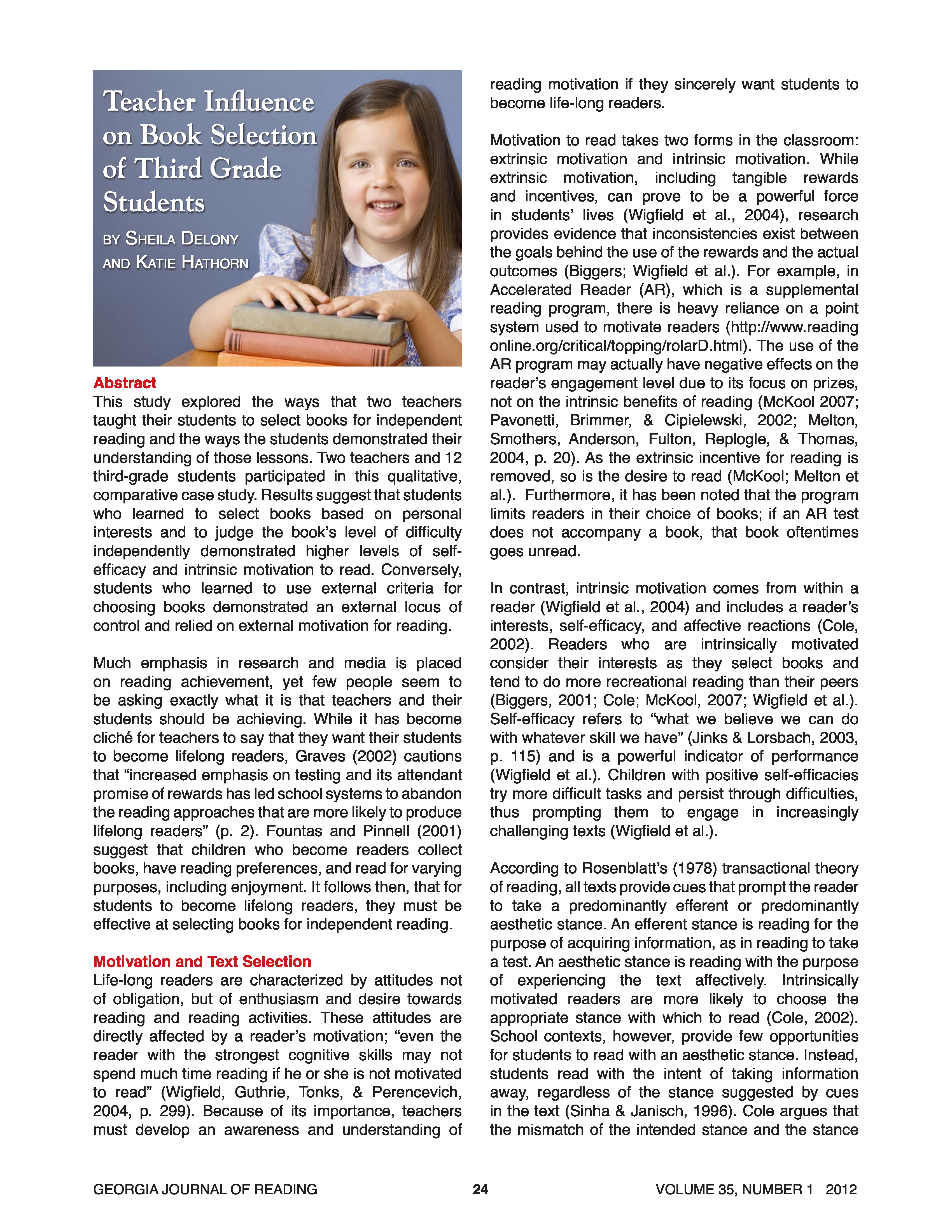 Teacher Influence on Book Selection of Third Grade Students