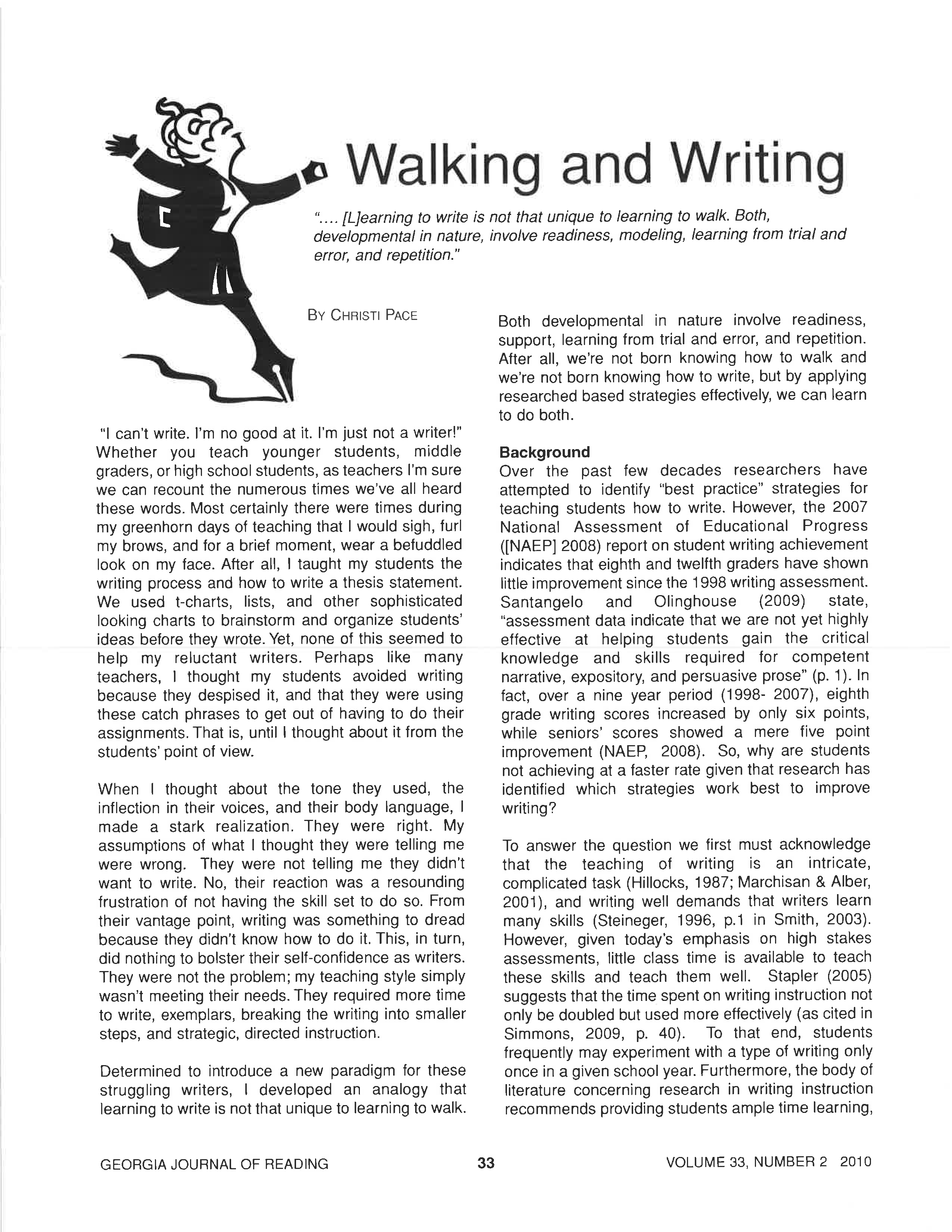 Walking and Writing